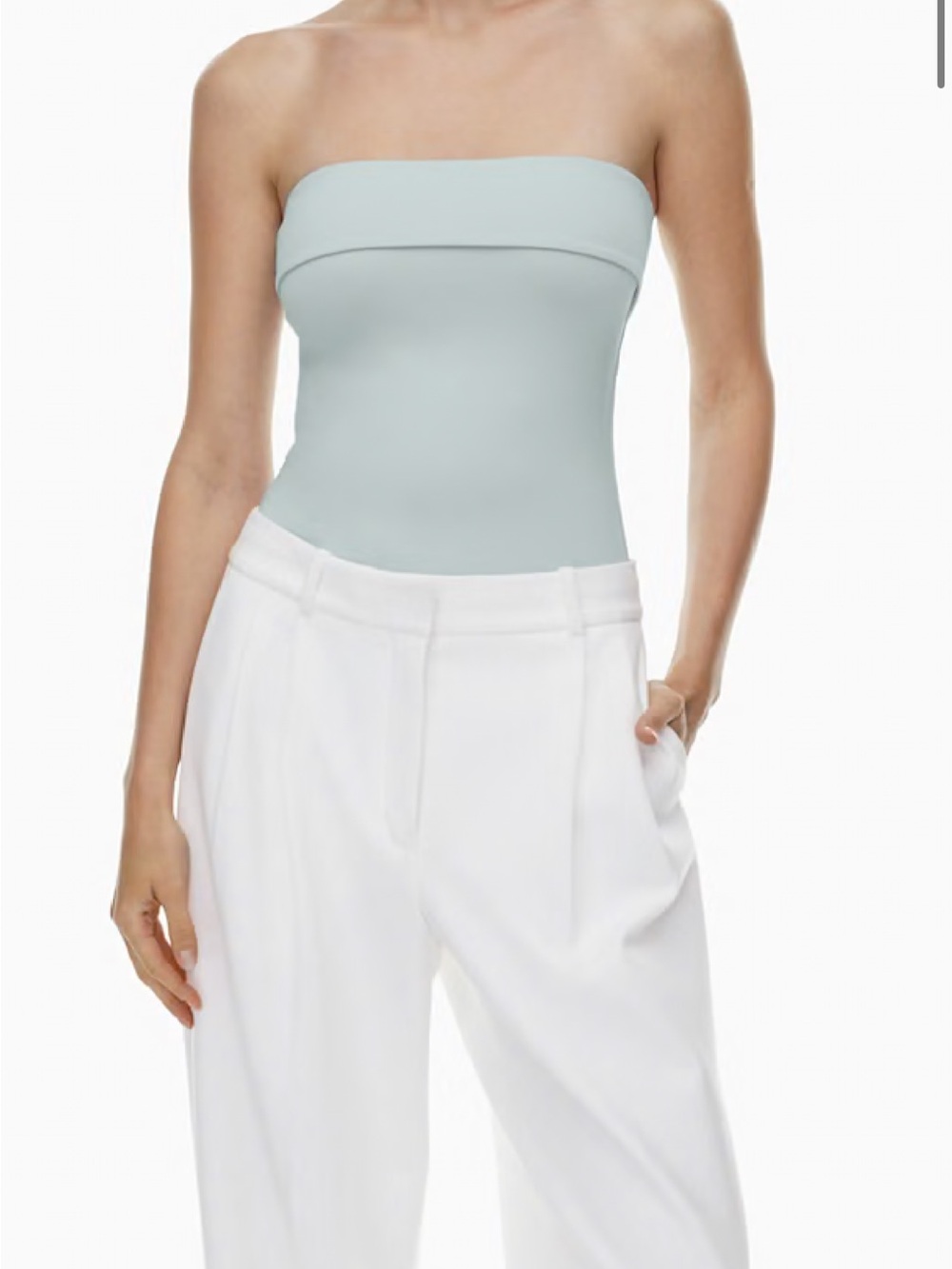 Aritzia contour fold over tube top